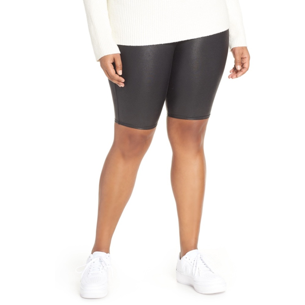 SPANX Plus-size Faux Leather Bike Shorts